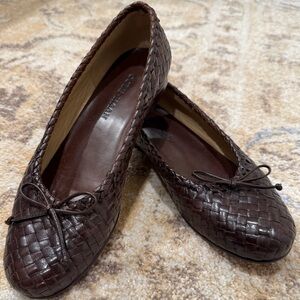 Gorgeous, Like New Cole Haan Brown Woven Leather Ballet Flats, 7.5